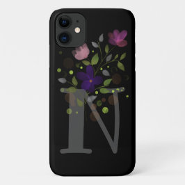 Anfangsbuchstabe N Plus Blumendesign Case-Mate iPhone Hülle