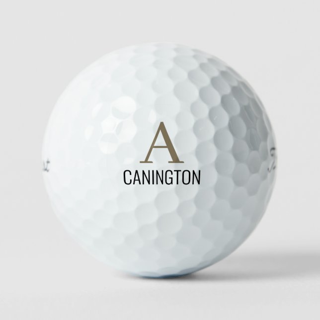 Anfangsbuchstabe & Nachname II Titleist Pro V1 Golfball (Vorderseite)