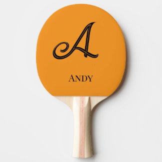 Anfangsbuchstabe Personalisiertes Elegantes Monogr Tischtennis Schläger