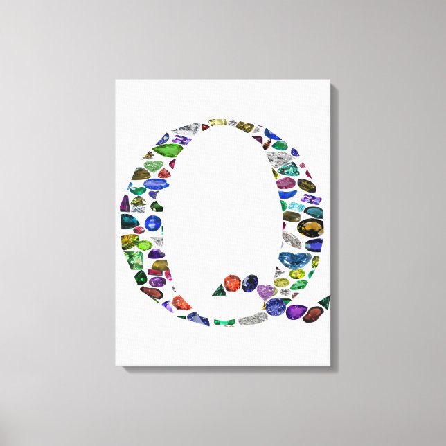 Anfangsbuchstabe Q Leinwanddruck (Vorderseite)