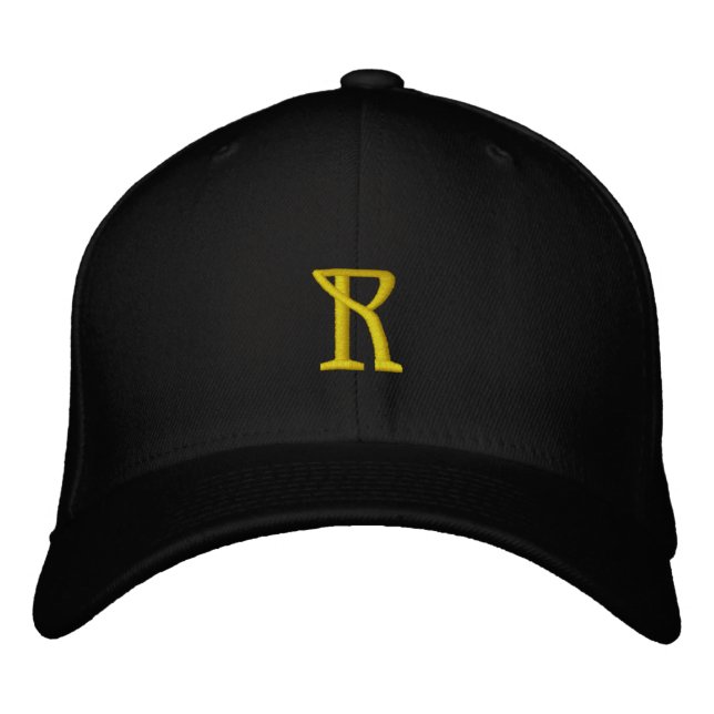 Anfangsbuchstabe R  Bestickte Baseballkappe (Vorderseite)