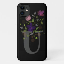 Anfangsbuchstabe U Plus Blumendesign Case-Mate iPhone Hülle