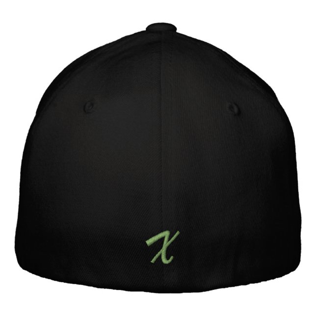 Anfangsbuchstabe X Bestickte Baseballkappe (Rückseite)