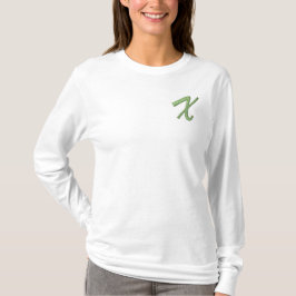 Anfangsbuchstabe X Besticktes Langarmshirt