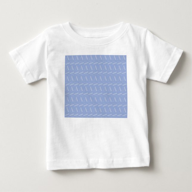 Anfangsbuchstaben A, blau Baby T-shirt (Vorderseite)