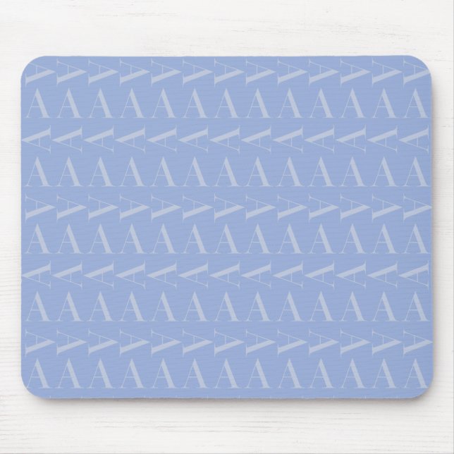 Anfangsbuchstaben A, blau Mousepad (Vorne)