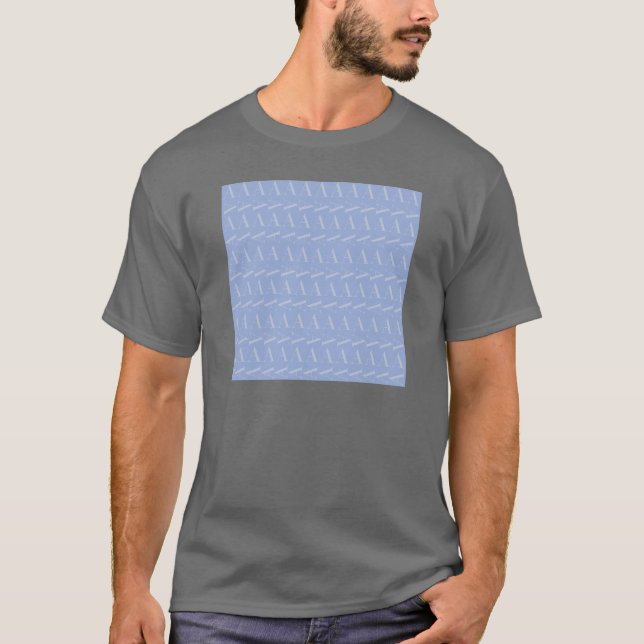 Anfangsbuchstaben A, blau T-Shirt (Vorderseite)