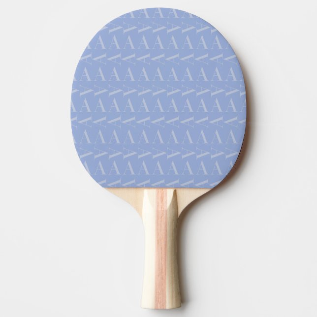 Anfangsbuchstaben A, blau Tischtennis Schläger (Vorderseite)
