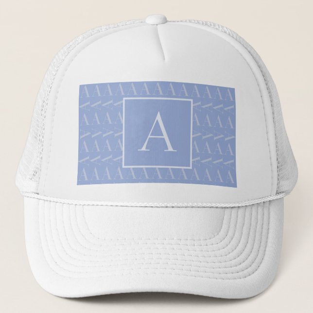 Anfangsbuchstaben A, blau Truckerkappe (Vorderseite)