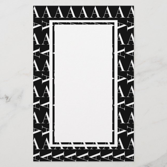 Anfangsbuchstaben A Briefpapier (Vorderseite)