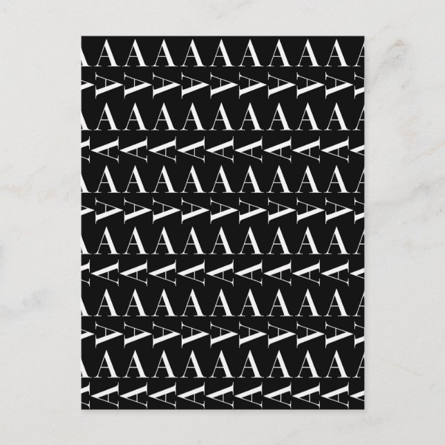 Anfangsbuchstaben A, Hintergrundfarbe auswählen Postkarte (Vorderseite)