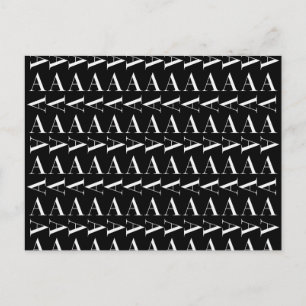Anfangsbuchstaben A Postkarte