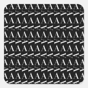 Anfangsbuchstaben A Quadratischer Aufkleber