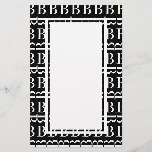 Anfangsbuchstaben B Briefpapier (Vorderseite)