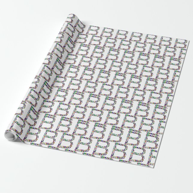 Anfangsbuchstaben B Geschenkpapier (Ungerollt)