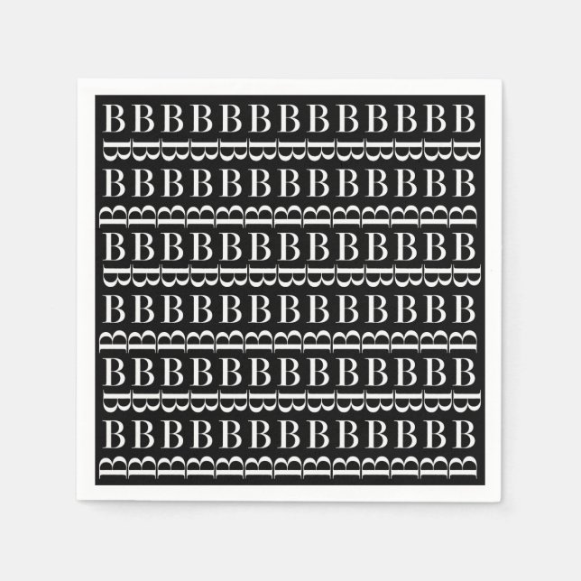 Anfangsbuchstaben B Serviette (Vorderseite)