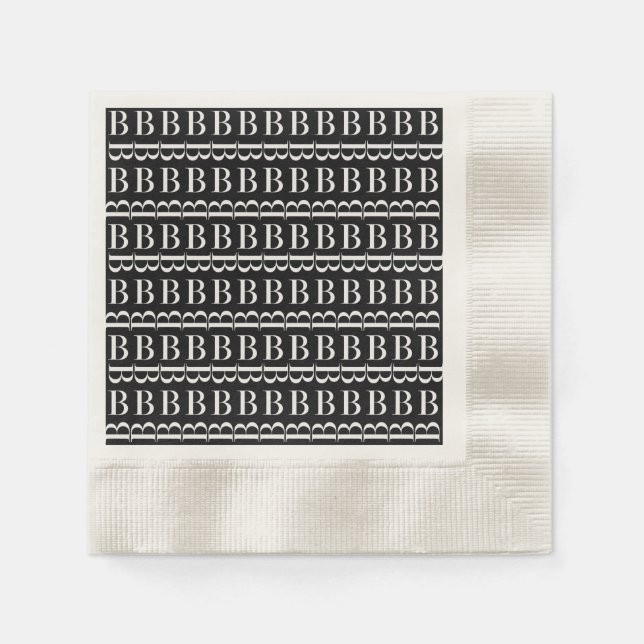 Anfangsbuchstaben B Serviette (Vorderseite)