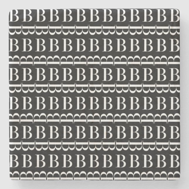 Anfangsbuchstaben B Steinuntersetzer (Vorderseite)