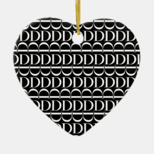 Anfangsbuchstaben D Keramik Ornament