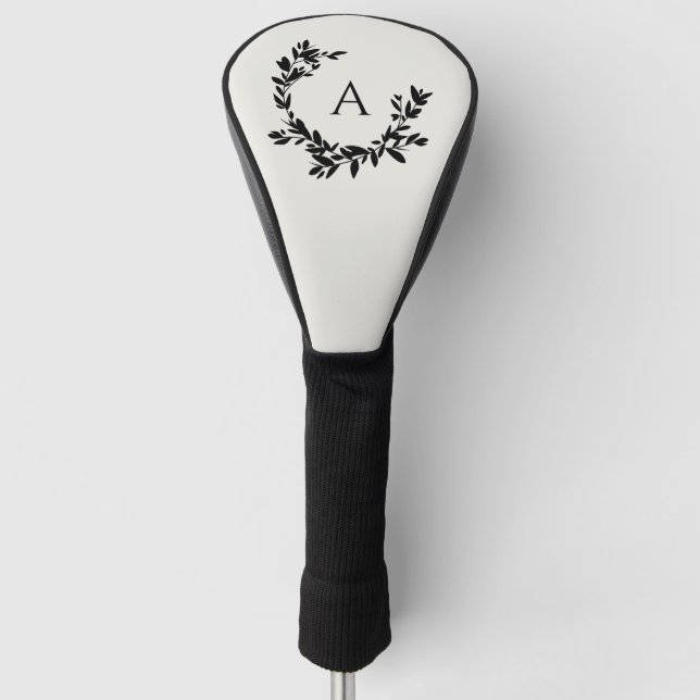 Anfangsbuchstaben der neutralen Creme des botanisc Golf Headcover (Vorderseite)