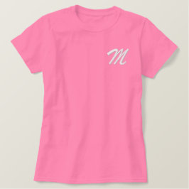 Anfangsbuchstaben der Sticky Monogram M Besticktes T-Shirt