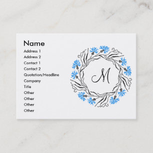 Anfangsbuchstaben des Kreissymbols Visitenkarte