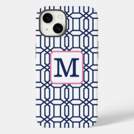 Anfangsbuchstaben des weißen Octagon Monogram Case-Mate iPhone 14 Hülle