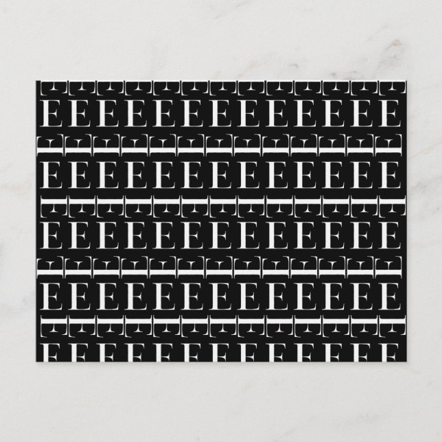Anfangsbuchstaben E Postkarte (Vorderseite)