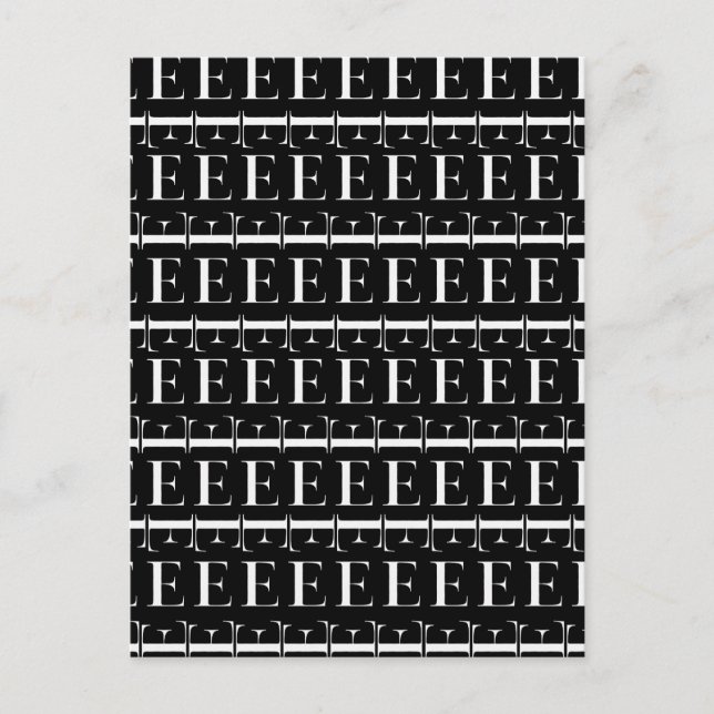 Anfangsbuchstaben E Postkarte (Vorderseite)