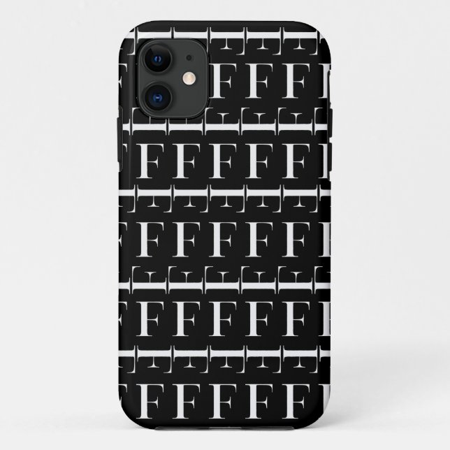 Anfangsbuchstaben F Case-Mate iPhone Hülle (Rückseite)