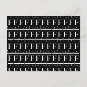 Anfangsbuchstaben F Postkarte