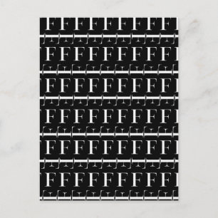 Anfangsbuchstaben F Postkarte