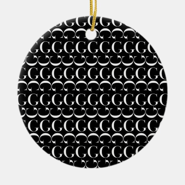 Anfangsbuchstaben G Keramikornament (Vorne)