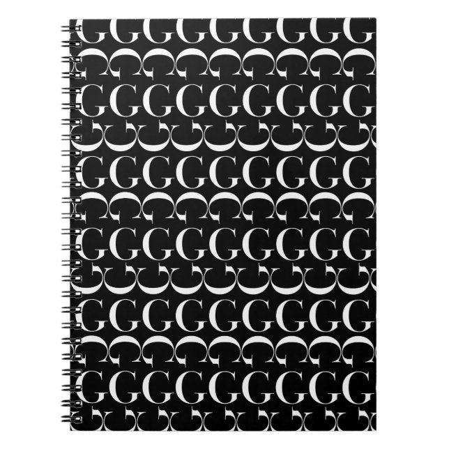 Anfangsbuchstaben G Notizblock (Vorderseite)