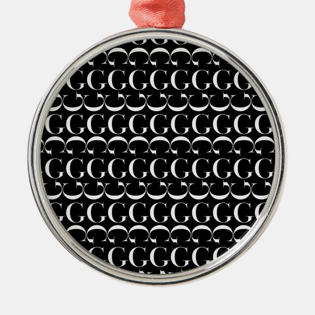 Anfangsbuchstaben G Ornament Aus Metall (Vorne)