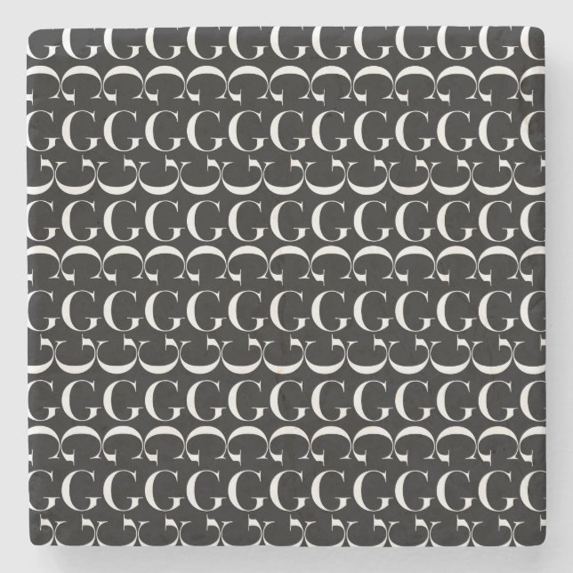 Anfangsbuchstaben G Steinuntersetzer (Vorderseite)