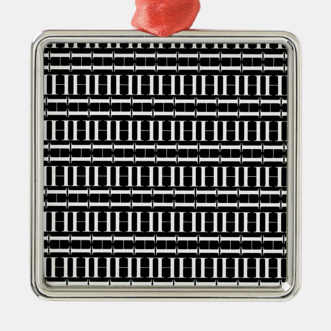 Anfangsbuchstaben H Silbernes Ornament (Vorne)