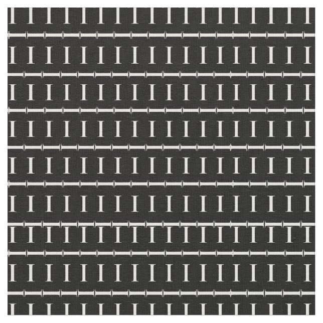 Anfangsbuchstaben I Stoff (Nahaufnahme)