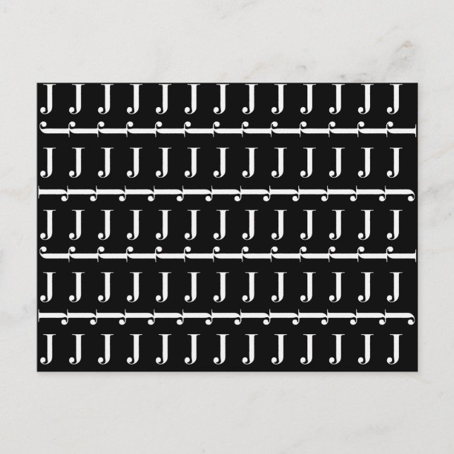 Anfangsbuchstaben J Postkarte (Vorderseite)