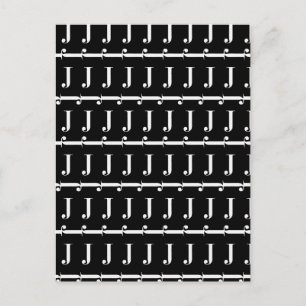 Anfangsbuchstaben J Postkarte