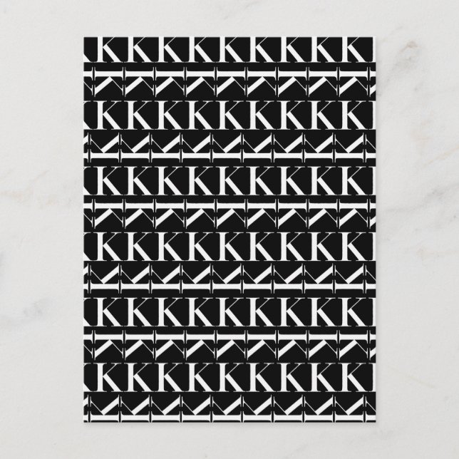 Anfangsbuchstaben K Postkarte (Vorderseite)