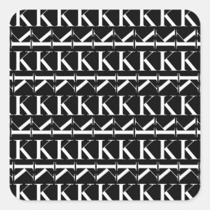 Anfangsbuchstaben K Quadratischer Aufkleber