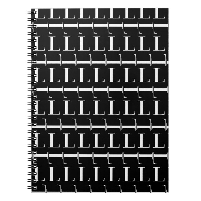 Anfangsbuchstaben L Notizblock (Vorderseite)