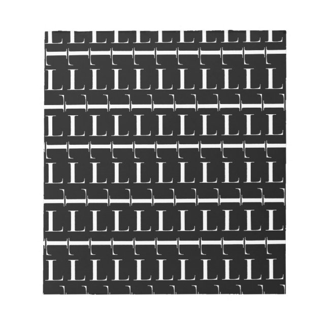 Anfangsbuchstaben L Notizblock (Vorderseite)