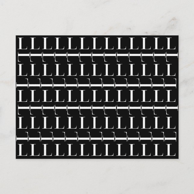 Anfangsbuchstaben L Postkarte (Vorderseite)