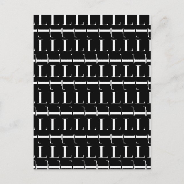 Anfangsbuchstaben L Postkarte (Vorderseite)
