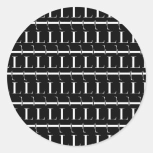 Anfangsbuchstaben L Runder Aufkleber