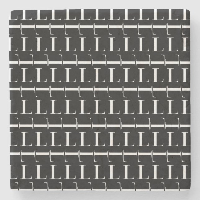 Anfangsbuchstaben L Steinuntersetzer (Vorderseite)