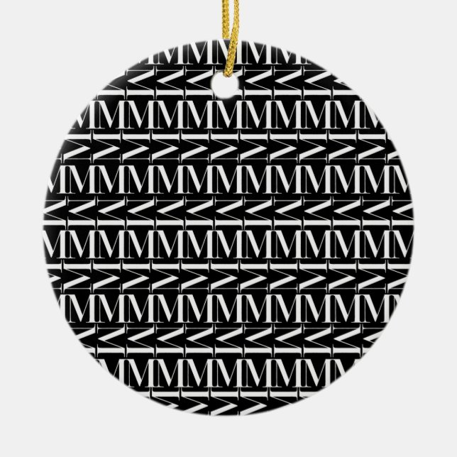 Anfangsbuchstaben M Keramikornament (Vorne)