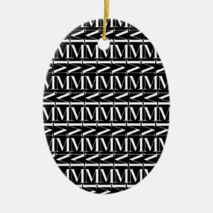 Anfangsbuchstaben M Keramikornament
